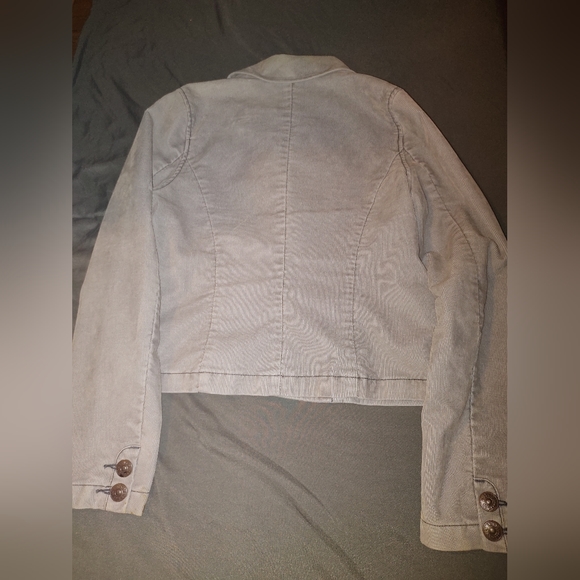 Levi's Women's denim Corduroy Double Breasted Fitted Button-Up Jacket Light Gray - Picture 6 of 6